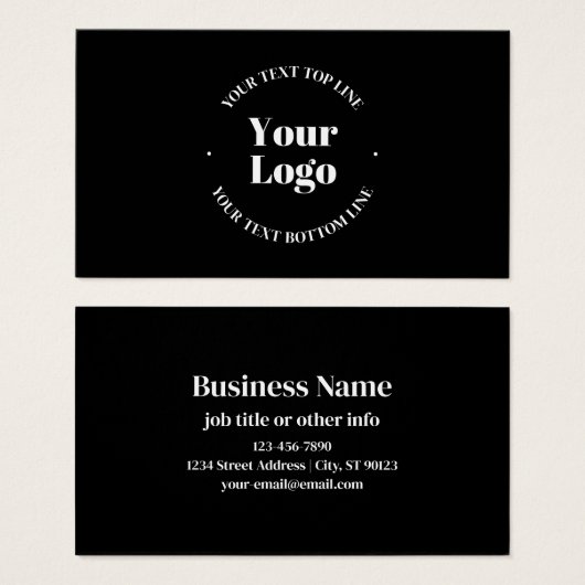 アップロードしたビジネスロゴまたはその他のデザイン (正面&裏面)