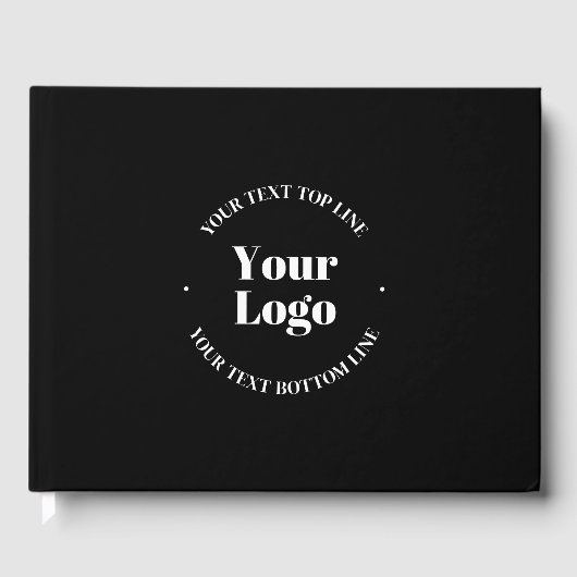 アップロードしたビジネスロゴまたはその他のデザイン ゲストブック (正面)