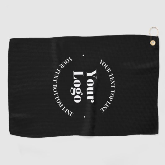 アップロードしたビジネスロゴまたはその他のデザイン ゴルフタオル (横)
