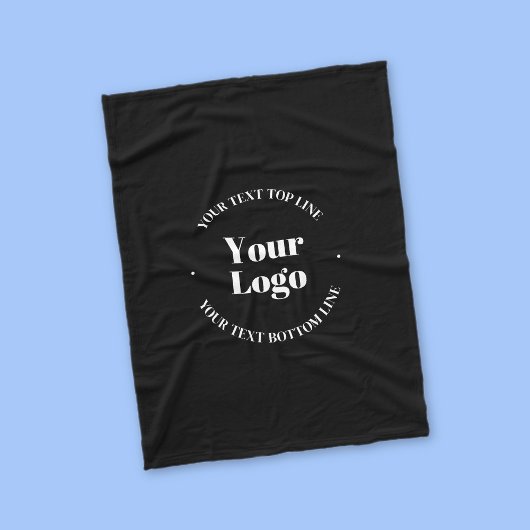アップロードしたビジネスロゴまたはその他のデザイン フリースブランケット