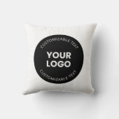 アップロードしたビジネスロゴ(編集可能文字付き) クッション (裏面)