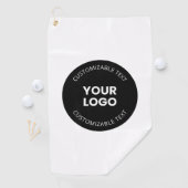 アップロードしたビジネスロゴ(編集可能文字付き) ゴルフタオル (インサイチュ)