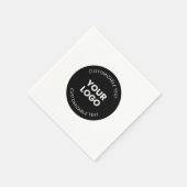 アップロードしたビジネスロゴ(編集可能文字付き) スタンダードカクテルナプキン (角)