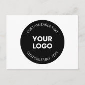 アップロードしたビジネスロゴ(編集可能文字付き) ポストカード (正面)
