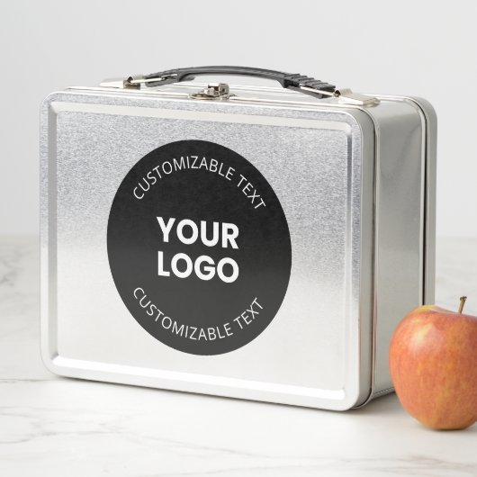アップロードしたビジネスロゴ(編集可能文字付き) メタルランチボックス (インサイチュ)