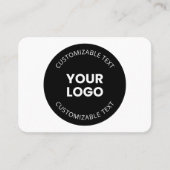 アップロードしたビジネスロゴ(編集可能文字付き) 名刺 (正面)