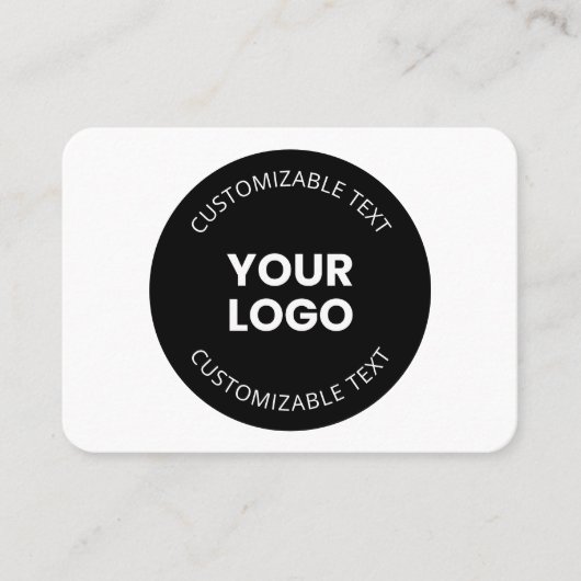 アップロードしたビジネスロゴ(編集可能文字付き) 名刺 (正面)