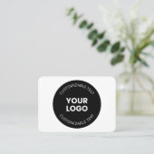 アップロードしたビジネスロゴ(編集可能文字付き) 名刺 (スタンド正面)