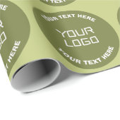 アップロードしたロゴまたはデザイン & 編集可能なテキスト 任意の色 ラッピングペーパー (ロールコーナー)