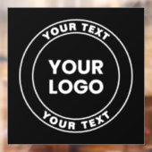 アップロードしたロゴ + 太い円形テキスト ウィンドウサイン (シート2)