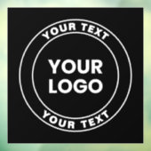 アップロードしたロゴ + 太い円形テキスト ウィンドウサイン (シート3)