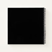 アップロードしたロゴ + 太字の円形テキスト ノートブック (裏面)
