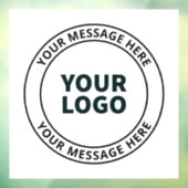 アップロードしたロゴ + 編集可能な円形テキスト ウィンドウサイン (シート3)