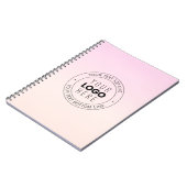 アップロードしたロゴ | 編集可能な円形テキスト ノートブック (左側)