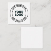 アップロードしたロゴ+編集可能な循環文字 エンクロージャーカード (正面/裏面)