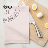 アップロードしたロゴ | 編集可能な循環文字 キッチンタオル (四つ折り)