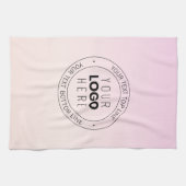 アップロードしたロゴ | 編集可能な循環文字 キッチンタオル (横)