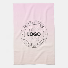 アップロードしたロゴ | 編集可能な循環文字 キッチンタオル