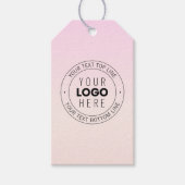 アップロードしたロゴ | 編集可能な循環文字 ギフトタグ (正面)