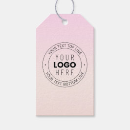 アップロードしたロゴ | 編集可能な循環文字 ギフトタグ