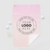 アップロードしたロゴ | 編集可能な循環文字 ゴルフタオル (インサイチュ)