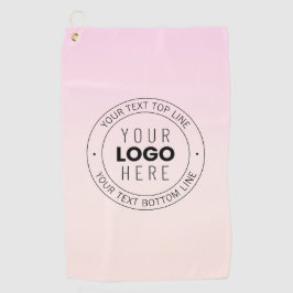 アップロードしたロゴ | 編集可能な循環文字 ゴルフタオル