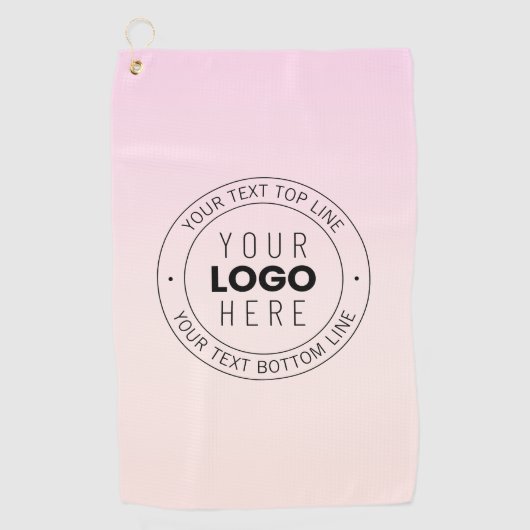 アップロードしたロゴ | 編集可能な循環文字 ゴルフタオル (正面)