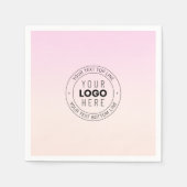 アップロードしたロゴ | 編集可能な循環文字 スタンダードカクテルナプキン (正面)