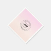 アップロードしたロゴ | 編集可能な循環文字 スタンダードカクテルナプキン (角)