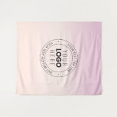 アップロードしたロゴ | 編集可能な循環文字 タペストリー (正面(横))