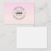 アップロードしたロゴ | 編集可能な循環文字 ノートカード (正面/裏面)