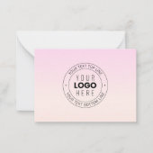 アップロードしたロゴ | 編集可能な循環文字 ノートカード (正面)