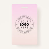 アップロードしたロゴ | 編集可能な循環文字 バッジ (正面)