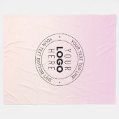 アップロードしたロゴ | 編集可能な循環文字 フリースブランケット (正面(横))