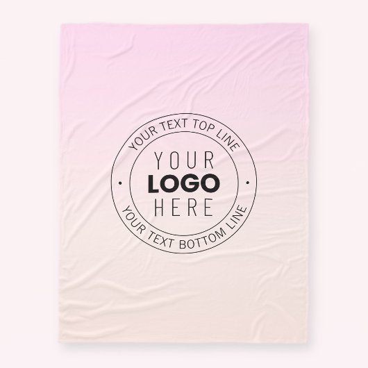 アップロードしたロゴ | 編集可能な循環文字 フリースブランケット