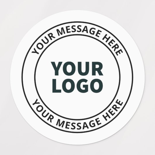 アップロードしたロゴ+編集可能な循環文字 ラベル (デザイン1)