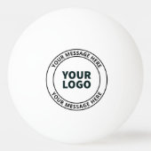 アップロードしたロゴ+編集可能な循環文字 卓球ボール (正面)