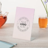 アップロードしたロゴ | 編集可能な循環文字 台座サイン (インサイチュ)