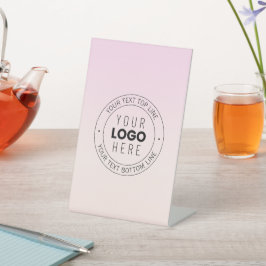 アップロードしたロゴ | 編集可能な循環文字 台座サイン