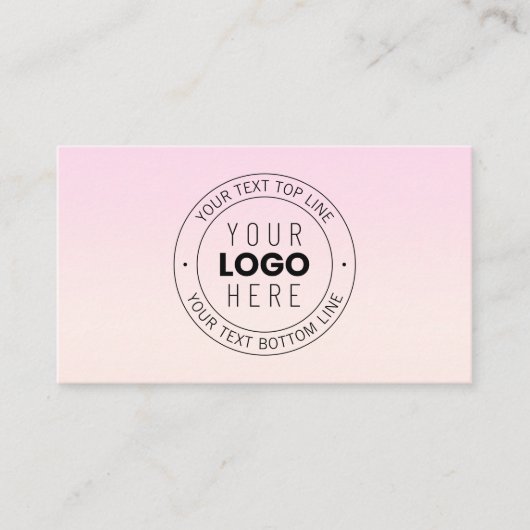 アップロードしたロゴ | 編集可能な循環文字 名刺 (正面)