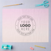 アップロードしたロゴ | 編集可能な循環文字 薄葉紙 (クラフト)