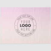 アップロードしたロゴ | 編集可能な循環文字 薄葉紙 (正面)