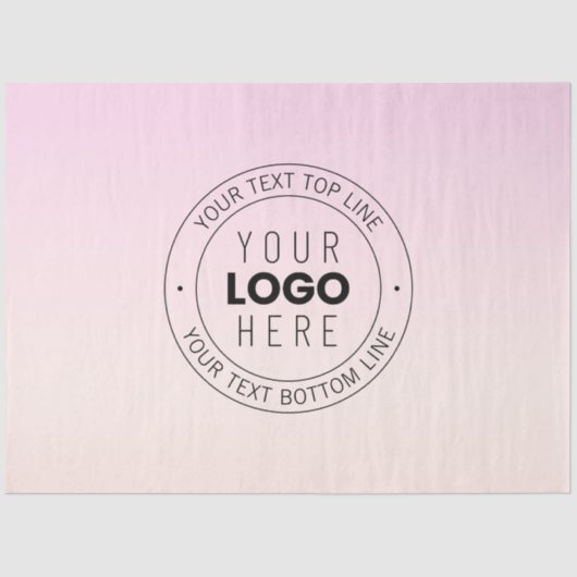 アップロードしたロゴ | 編集可能な循環文字 薄葉紙 (正面)