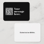 アップロードした独自のQRコードおよび編集可能レトロ文字 エンクロージャーカード (正面/裏面)