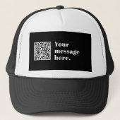 アップロードした独自のQRコードおよび編集可能レトロ文字 キャップ (正面)