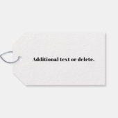 アップロードした独自のQRコードおよび編集可能レトロ文字 ギフトタグ (裏面横)