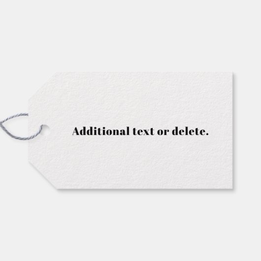 アップロードした独自のQRコードおよび編集可能レトロ文字 ギフトタグ (裏面横)
