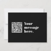 アップロードした独自のQRコードおよび編集可能レトロ文字 サンキューカード (正面)