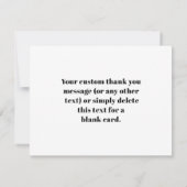 アップロードした独自のQRコードおよび編集可能レトロ文字 サンキューカード (裏面)