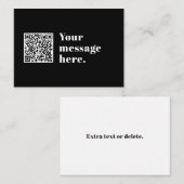 アップロードした独自のQRコードおよび編集可能レトロ文字 ノートカード (正面/裏面)